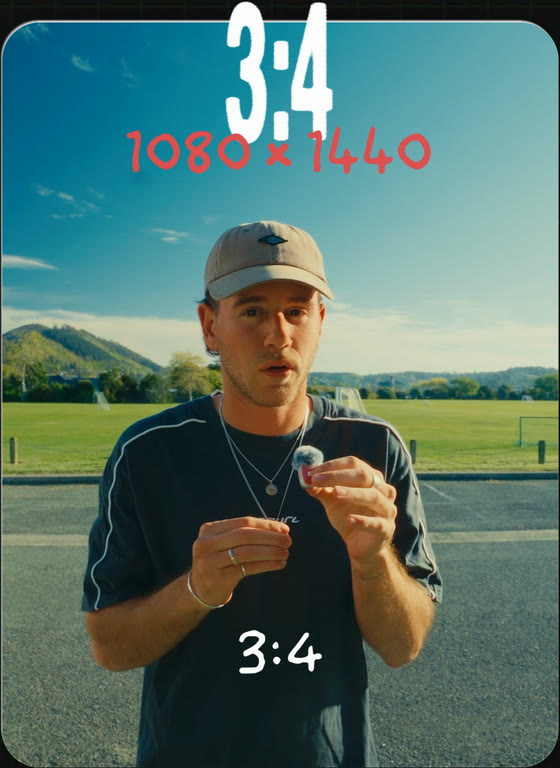 The shot framed at 3:4