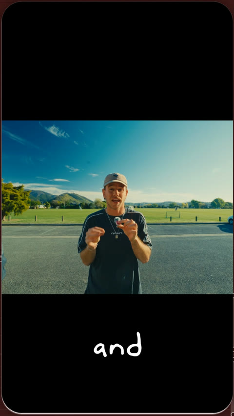 A wide shot inside a 9:16 timeline, with black bars above and below